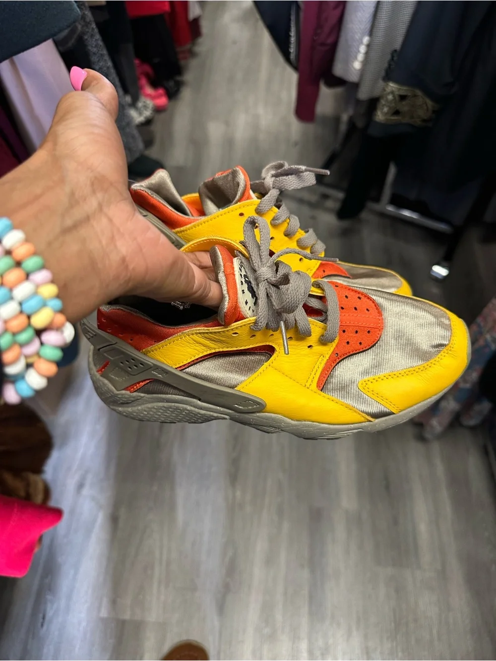 Nike Kids Yellow & Orange Athletic Sneakers